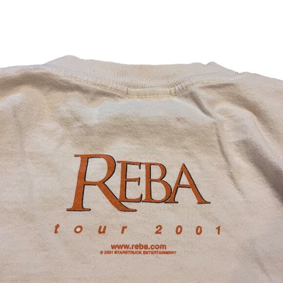 Vintage Reba 2001 Tour T-Shirt Mens XL White Country Music Y2K Fade - Picture 5 of 5